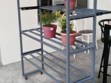 Movable 3 layer Plant Shelves for Microgreens